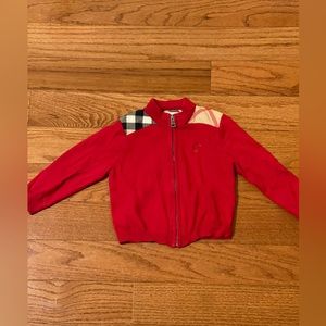 Boys Burberry zip up sweater size 12 months